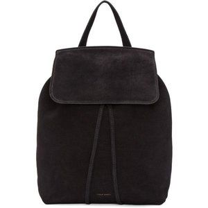 Mansur Gavriel Black Suede Mini Backpack